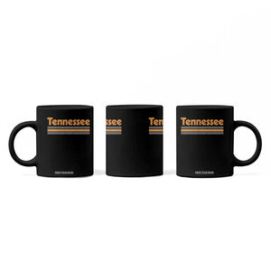 Vintage Tennessee Coffee Mug Retro Classic TN Orange Print Retro Three Stripe