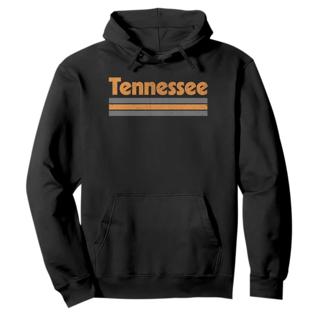 Vintage Tennessee Hoodie Retro Classic TN Orange Print Retro Three Stripe