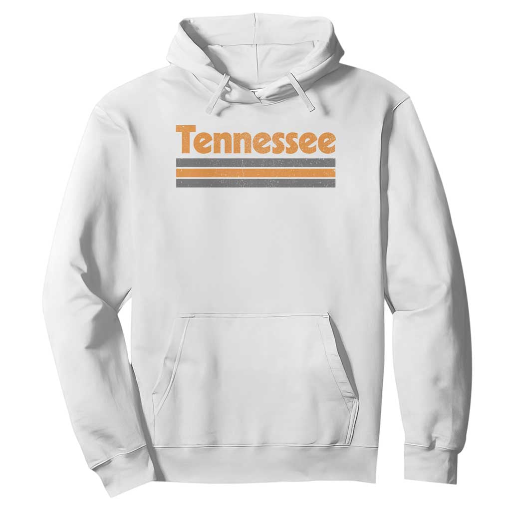 Vintage Tennessee Hoodie Retro Classic TN Orange Print Retro Three Stripe