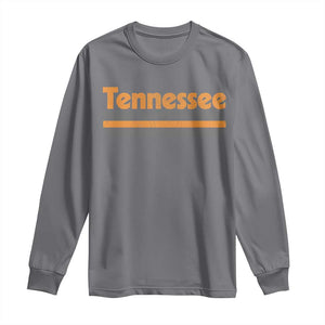 Vintage Tennessee Long Sleeve Shirt Retro Classic TN Orange Print Retro Three Stripe