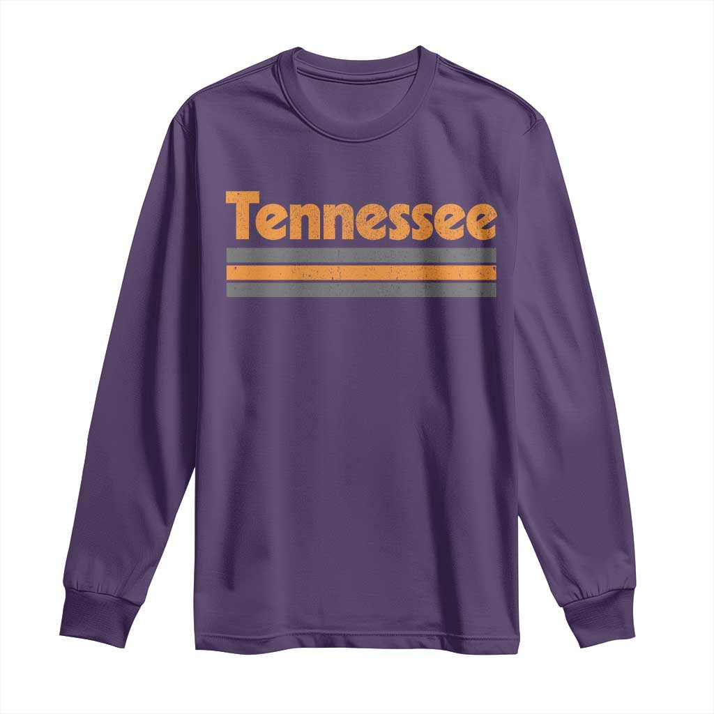 Vintage Tennessee Long Sleeve Shirt Retro Classic TN Orange Print Retro Three Stripe