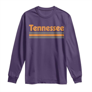Vintage Tennessee Long Sleeve Shirt Retro Classic TN Orange Print Retro Three Stripe