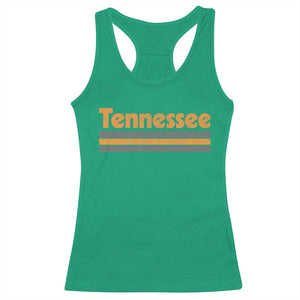 Vintage Tennessee Racerback Tank Top Retro Classic TN Orange Print Retro Three Stripe