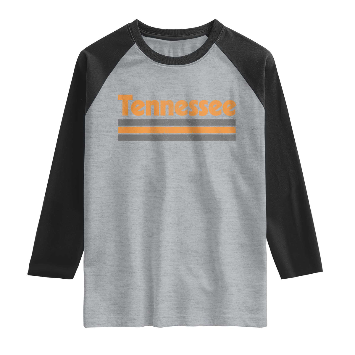 Vintage Tennessee Raglan Shirt Retro Classic TN Orange Print Retro Three Stripe