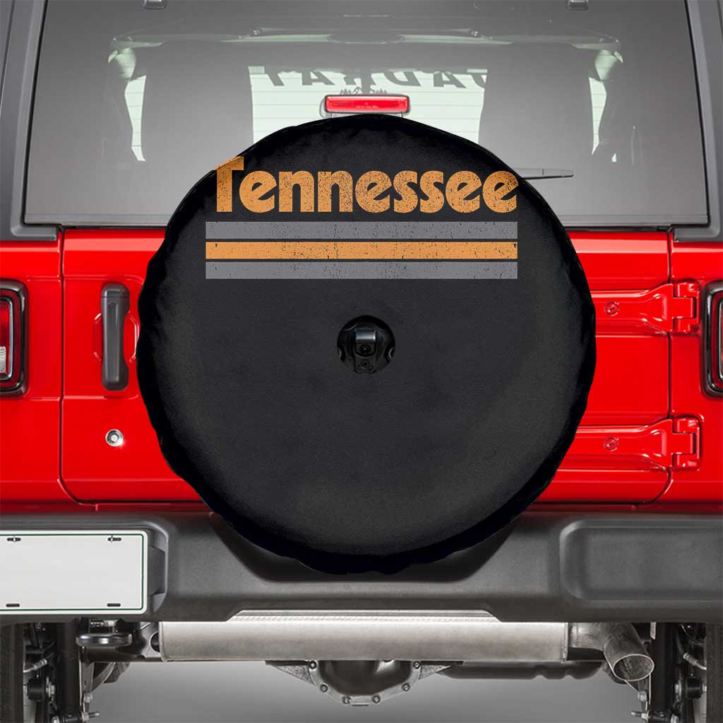 Vintage Tennessee Spare Tire Cover Retro Classic TN Orange Print Retro Three Stripe