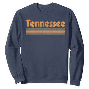 Vintage Tennessee Sweatshirt Retro Classic TN Orange Print Retro Three Stripe