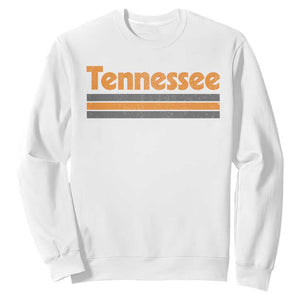 Vintage Tennessee Sweatshirt Retro Classic TN Orange Print Retro Three Stripe