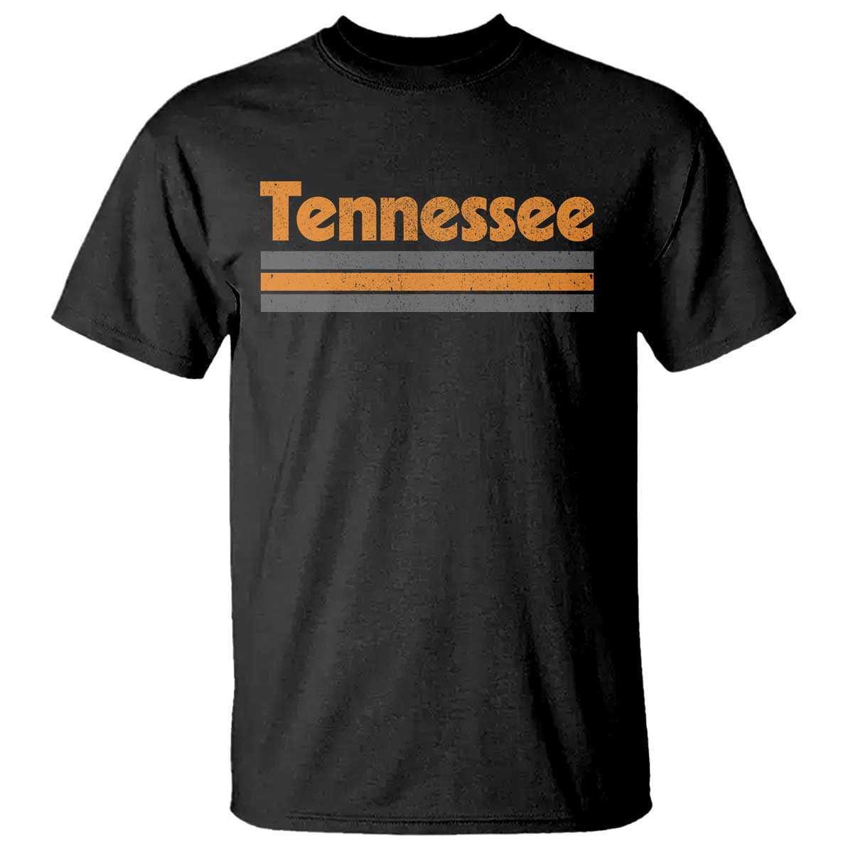 Vintage Tennessee T Shirt Retro Classic TN Orange Print Retro Three Stripe