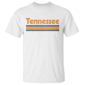 Vintage Tennessee T Shirt Retro Classic TN Orange Print Retro Three Stripe