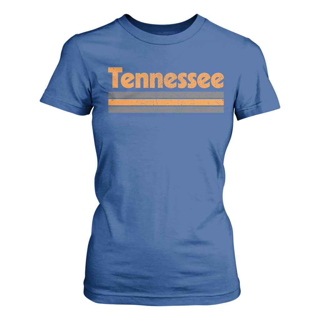 Vintage Tennessee T Shirt For Women Retro Classic TN Orange Print Retro Three Stripe