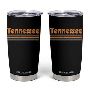 Vintage Tennessee Tumbler Cup Retro Classic TN Orange Print Retro Three Stripe