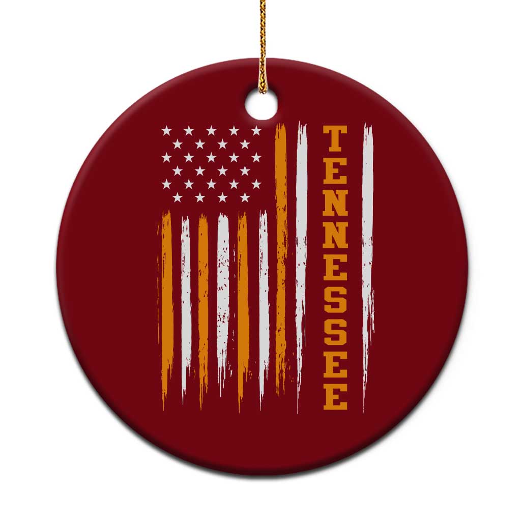 Vintage Tennessee Ceramic Ornament Retro Classic TN Orange Print Retro American Flag TS10 1pc Red Print Your Wear