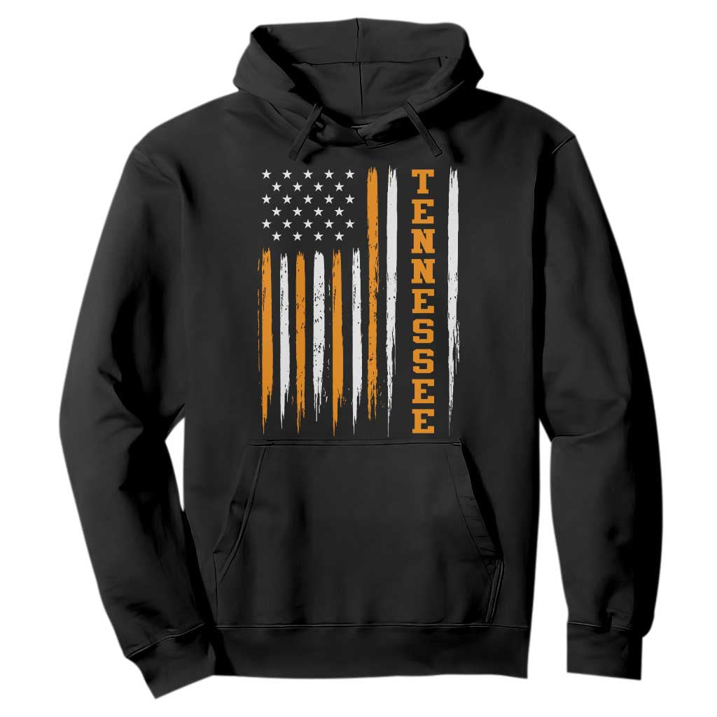 Vintage Tennessee Hoodie Retro Classic TN Orange Print Retro American Flag