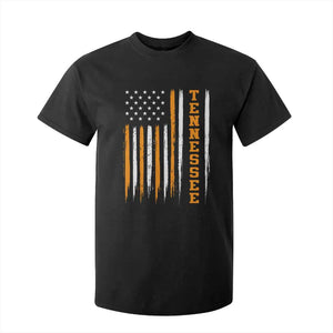 Vintage Tennessee T Shirt For Kid Retro Classic TN Orange Print Retro American Flag