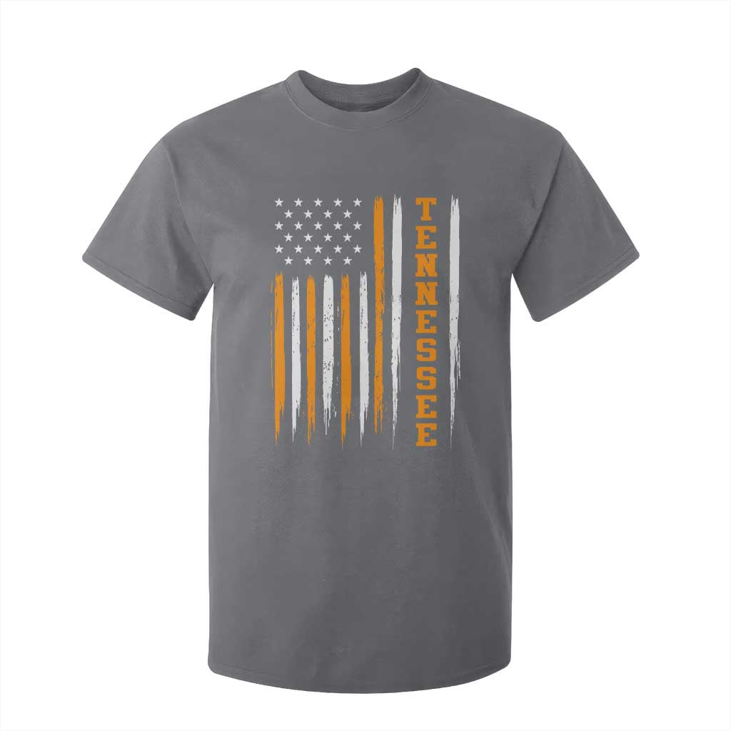 Vintage Tennessee T Shirt For Kid Retro Classic TN Orange Print Retro American Flag