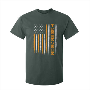 Vintage Tennessee T Shirt For Kid Retro Classic TN Orange Print Retro American Flag