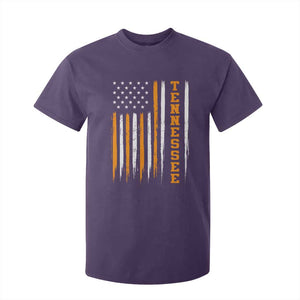Vintage Tennessee T Shirt For Kid Retro Classic TN Orange Print Retro American Flag