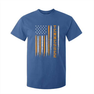 Vintage Tennessee T Shirt For Kid Retro Classic TN Orange Print Retro American Flag