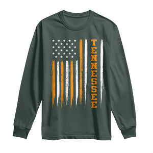 Vintage Tennessee Long Sleeve Shirt Retro Classic TN Orange Print Retro American Flag
