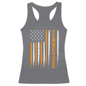 Vintage Tennessee Racerback Tank Top Retro Classic TN Orange Print Retro American Flag