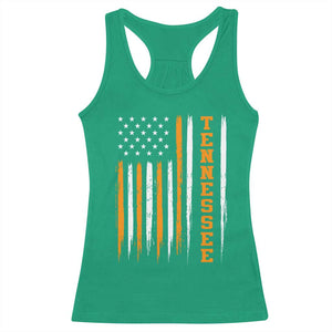 Vintage Tennessee Racerback Tank Top Retro Classic TN Orange Print Retro American Flag