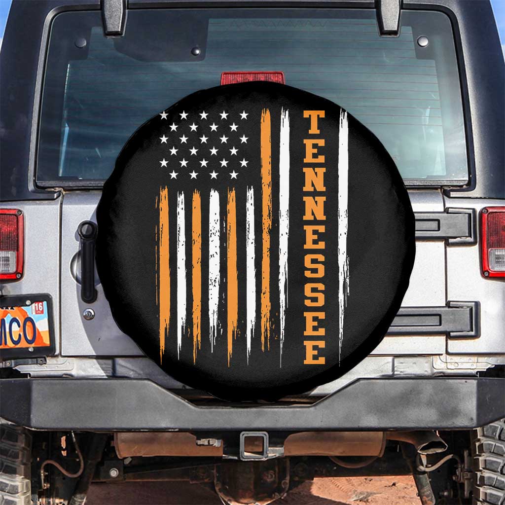Vintage Tennessee Spare Tire Cover Retro Classic TN Orange Print Retro American Flag