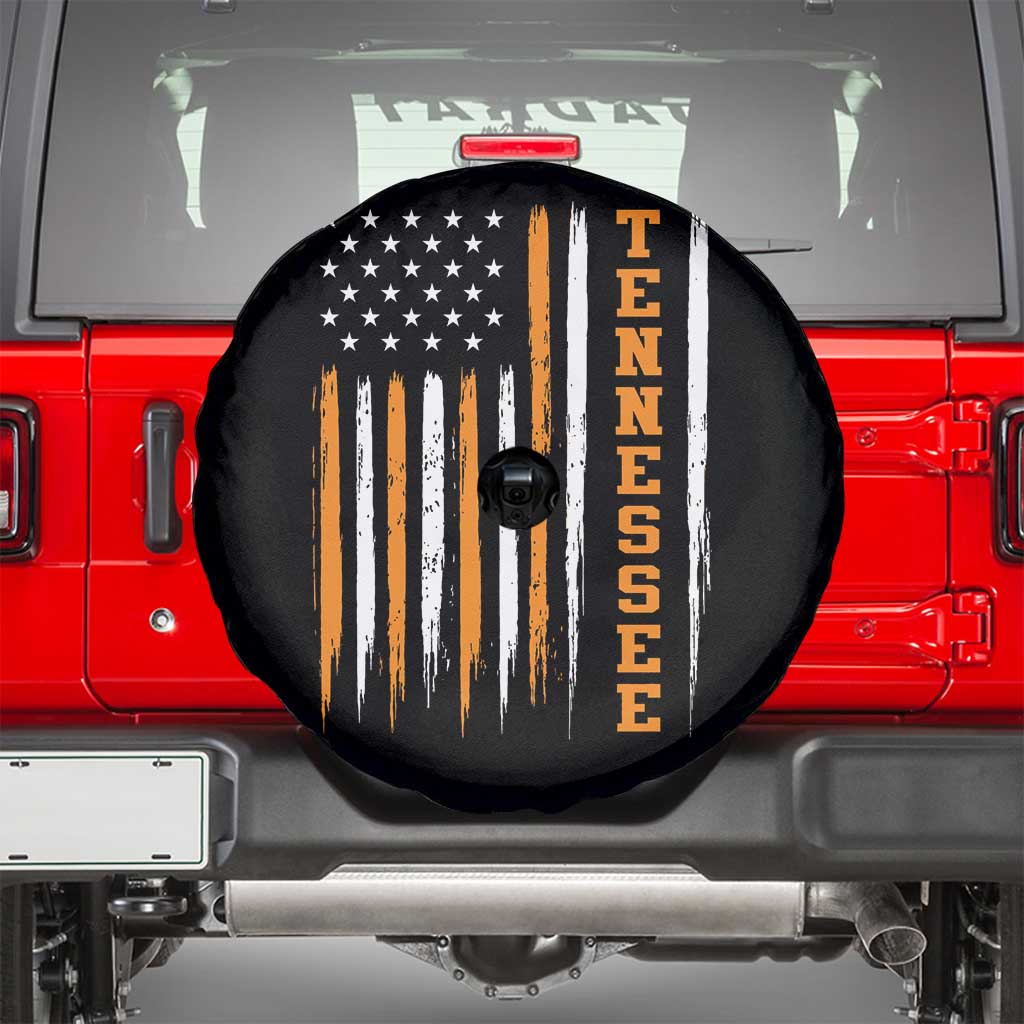 Vintage Tennessee Spare Tire Cover Retro Classic TN Orange Print Retro American Flag