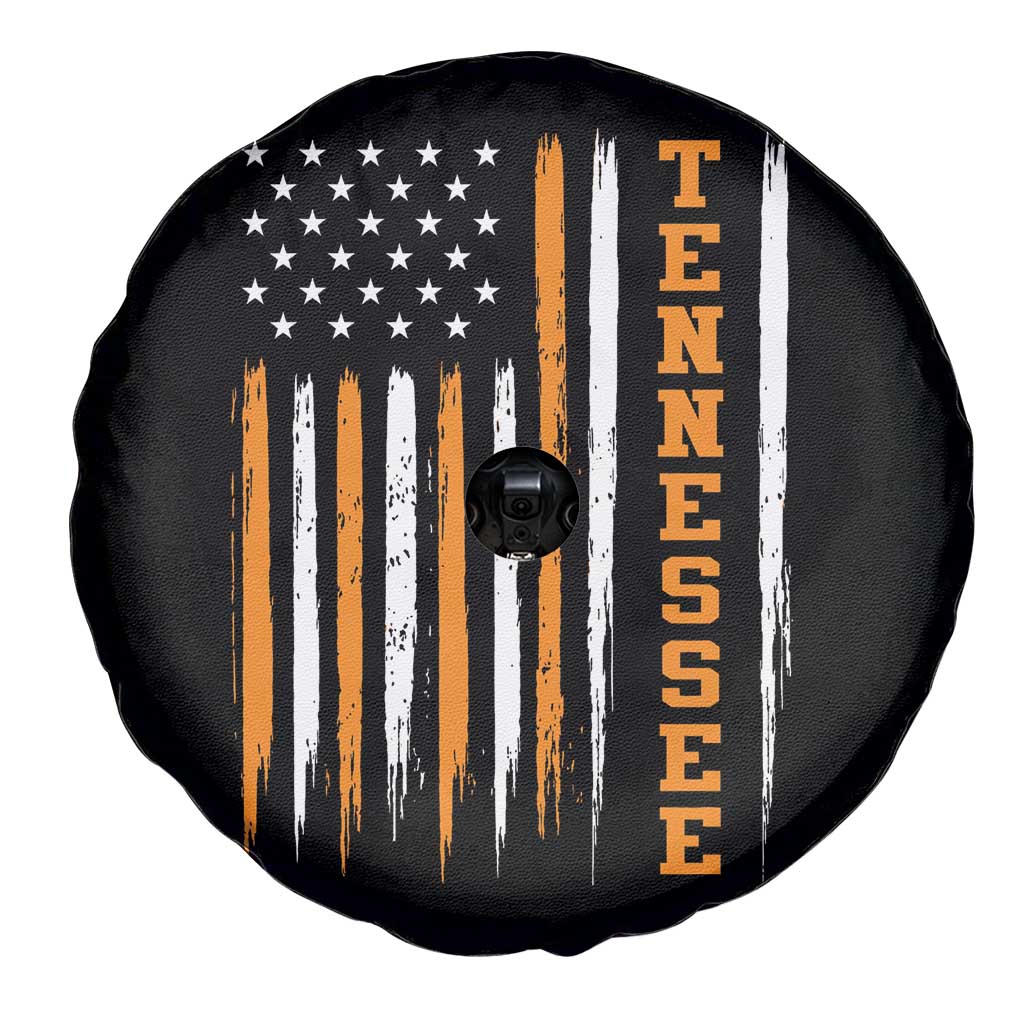 Vintage Tennessee Spare Tire Cover Retro Classic TN Orange Print Retro American Flag