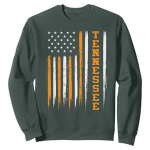 Vintage Tennessee Sweatshirt Retro Classic TN Orange Print Retro American Flag