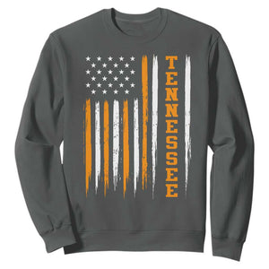 Vintage Tennessee Sweatshirt Retro Classic TN Orange Print Retro American Flag