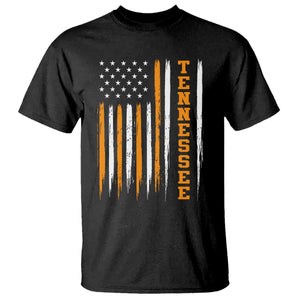 Vintage Tennessee T Shirt Retro Classic TN Orange Print Retro American Flag