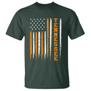 Vintage Tennessee T Shirt Retro Classic TN Orange Print Retro American Flag