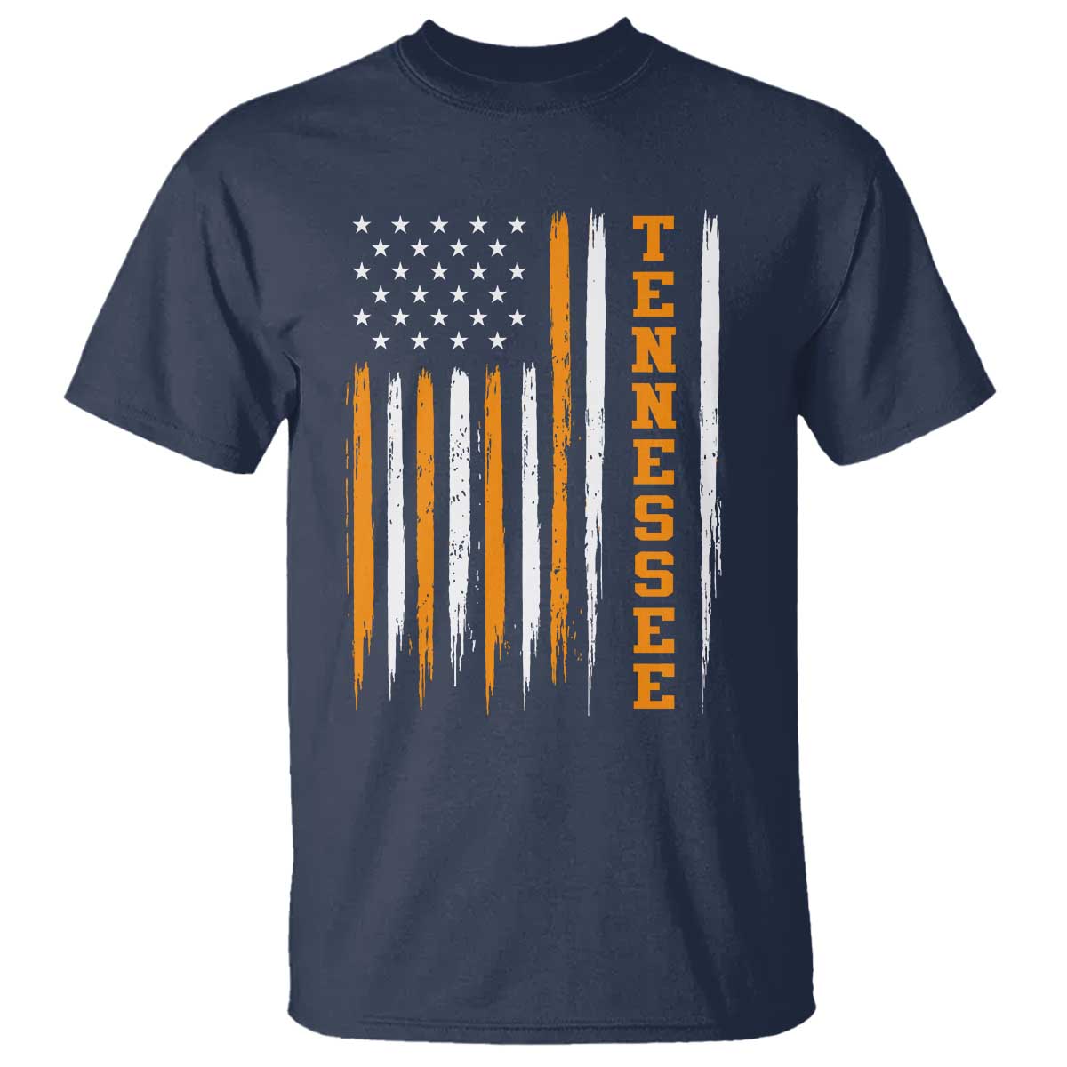 Vintage Tennessee T Shirt Retro Classic TN Orange Print Retro American Flag