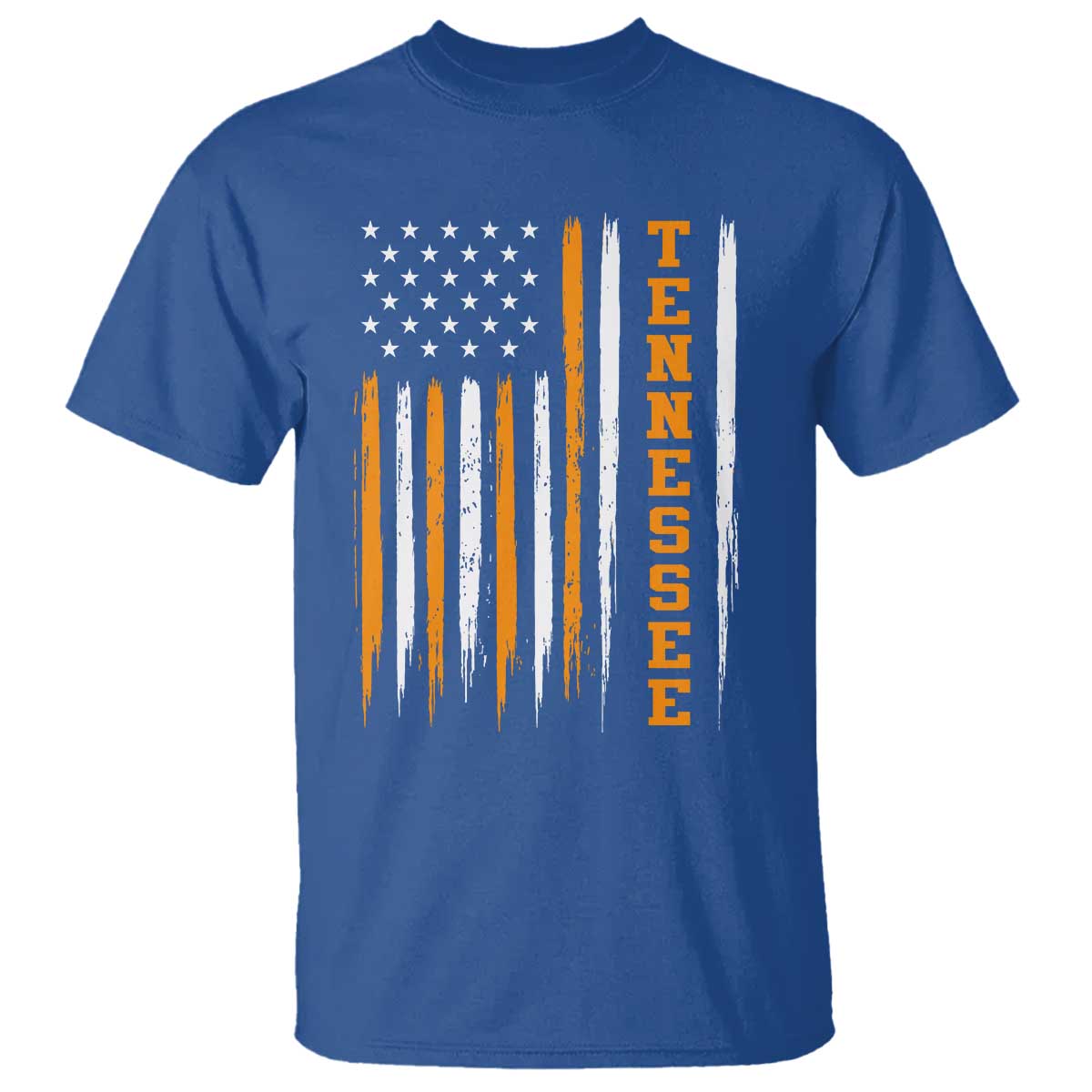 Vintage Tennessee T Shirt Retro Classic TN Orange Print Retro American Flag