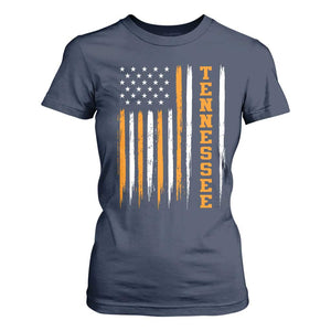 Vintage Tennessee T Shirt For Women Retro Classic TN Orange Print Retro American Flag