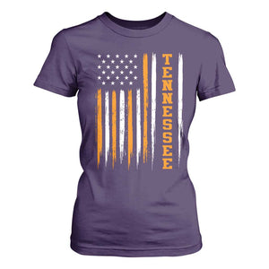 Vintage Tennessee T Shirt For Women Retro Classic TN Orange Print Retro American Flag