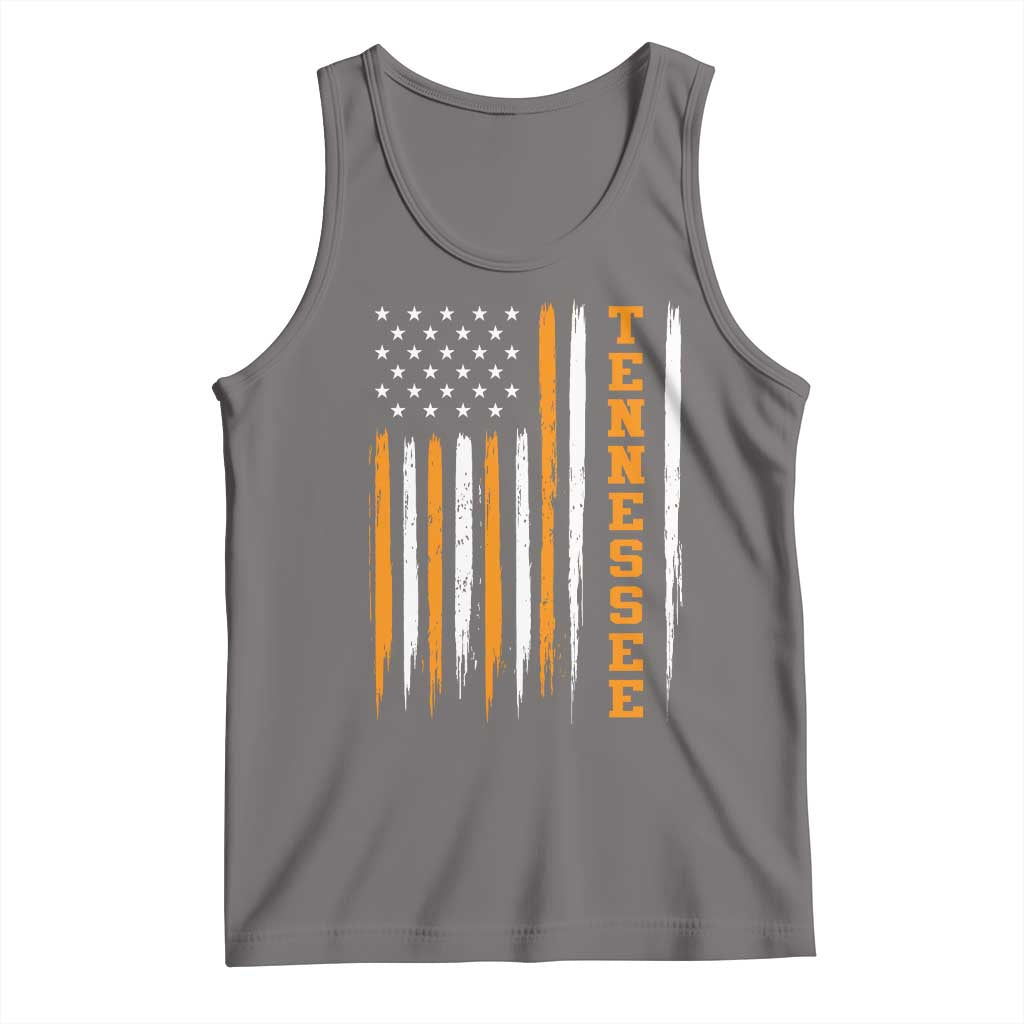 Vintage Tennessee Tank Top Retro Classic TN Orange Print Retro American Flag