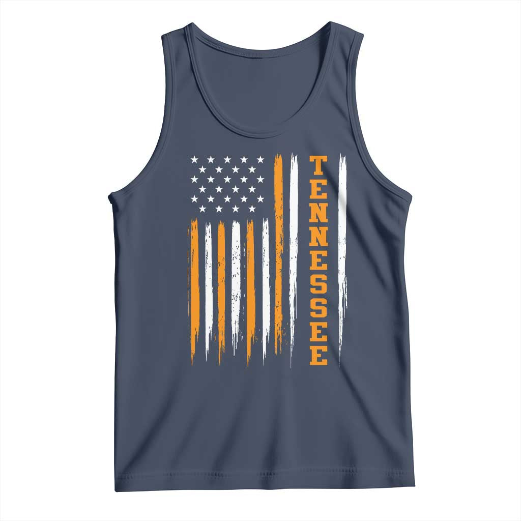 Vintage Tennessee Tank Top Retro Classic TN Orange Print Retro American Flag