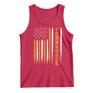 Vintage Tennessee Tank Top Retro Classic TN Orange Print Retro American Flag
