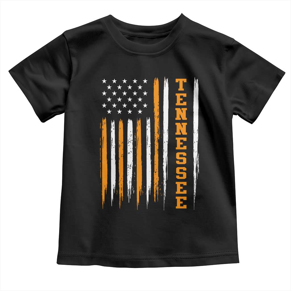 Vintage Tennessee Toddler T Shirt Retro Classic TN Orange Print Retro American Flag