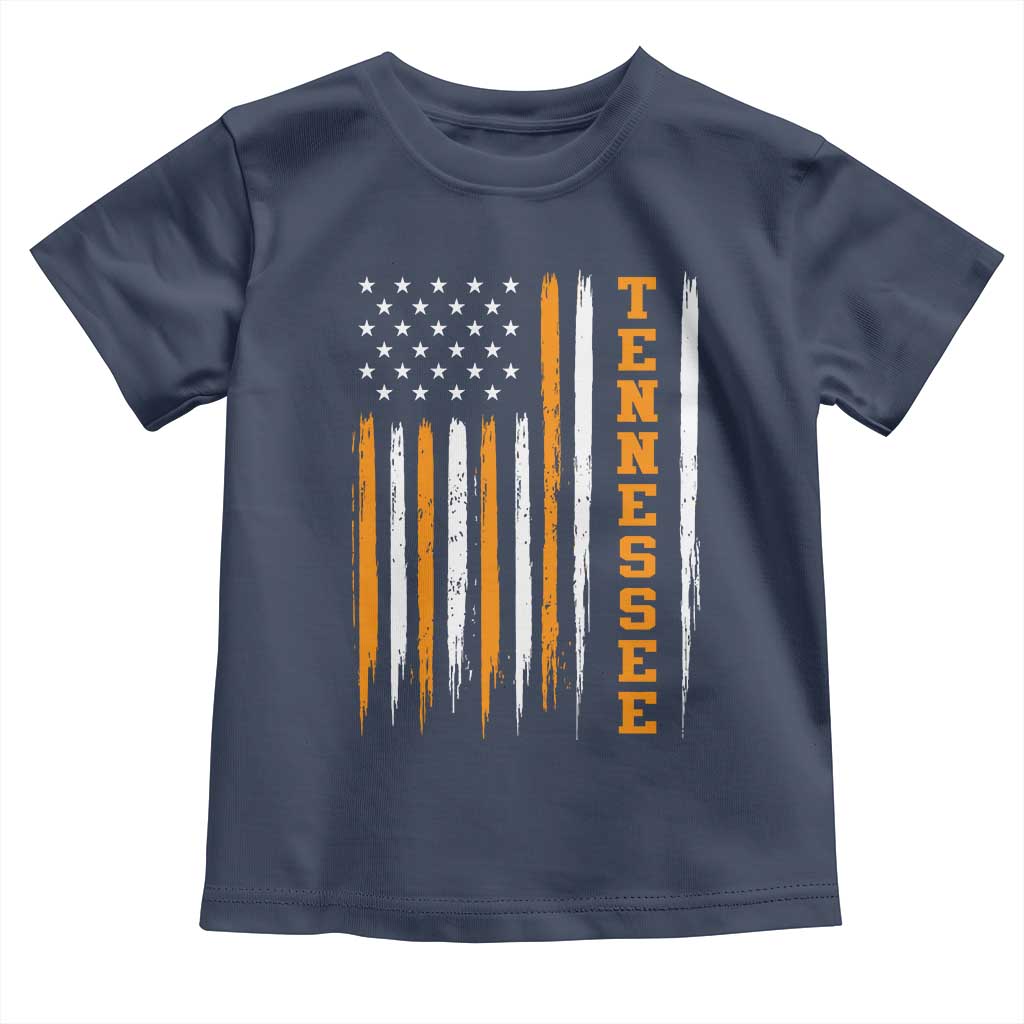 Vintage Tennessee Toddler T Shirt Retro Classic TN Orange Print Retro American Flag