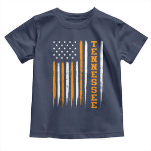 Vintage Tennessee Toddler T Shirt Retro Classic TN Orange Print Retro American Flag