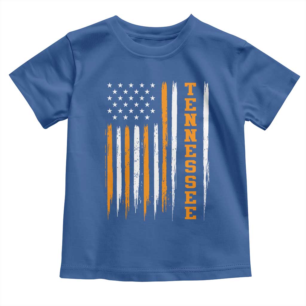 Vintage Tennessee Toddler T Shirt Retro Classic TN Orange Print Retro American Flag
