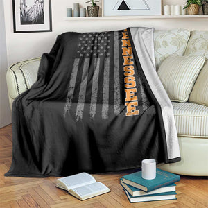 Vintage Tennessee Throw Blanket Retro Orange TN American Flag Patriotic US State