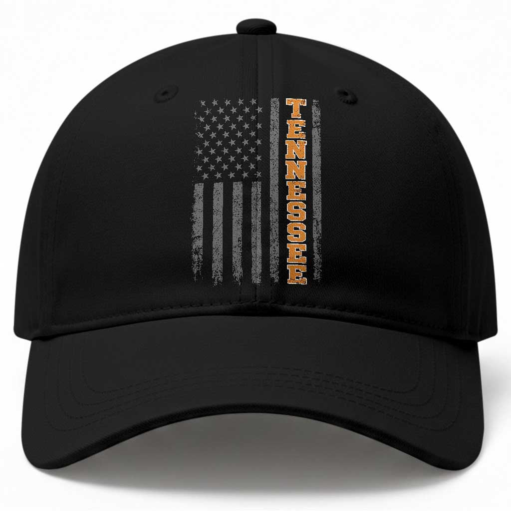 Vintage Tennessee Baseball Cap Retro Orange TN American Flag Patriotic US State