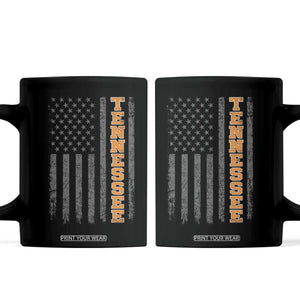 Vintage Tennessee Coffee Mug Retro Orange TN American Flag Patriotic US State
