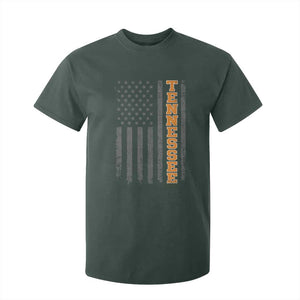 Vintage Tennessee T Shirt For Kid Retro Orange TN American Flag Patriotic US State