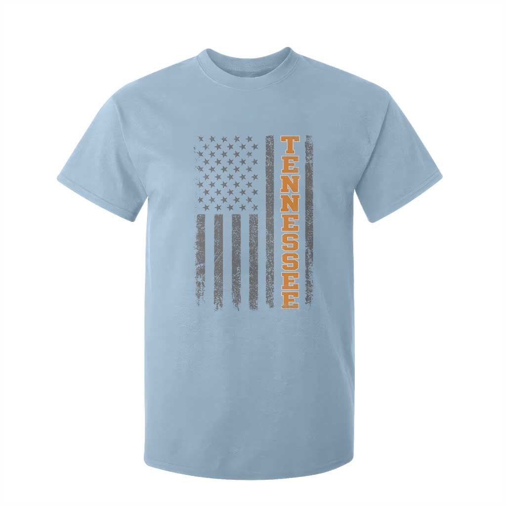 Vintage Tennessee T Shirt For Kid Retro Orange TN American Flag Patriotic US State