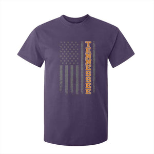 Vintage Tennessee T Shirt For Kid Retro Orange TN American Flag Patriotic US State