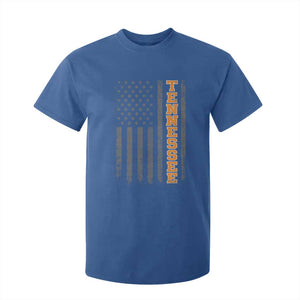 Vintage Tennessee T Shirt For Kid Retro Orange TN American Flag Patriotic US State
